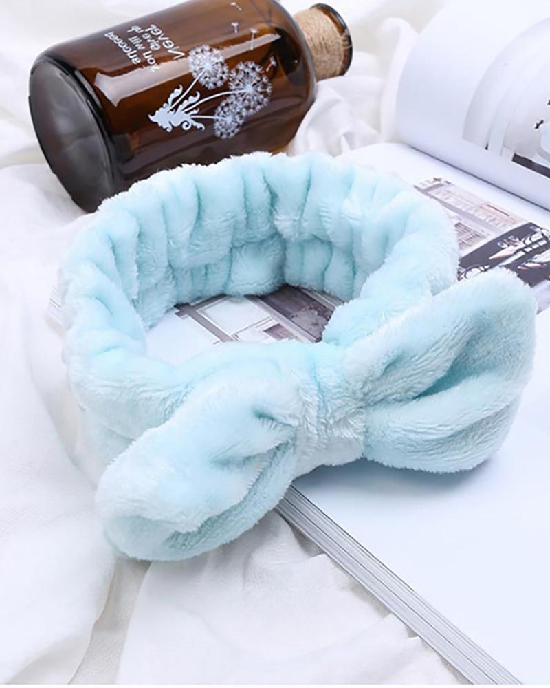

Bow Bath Headband, Blue