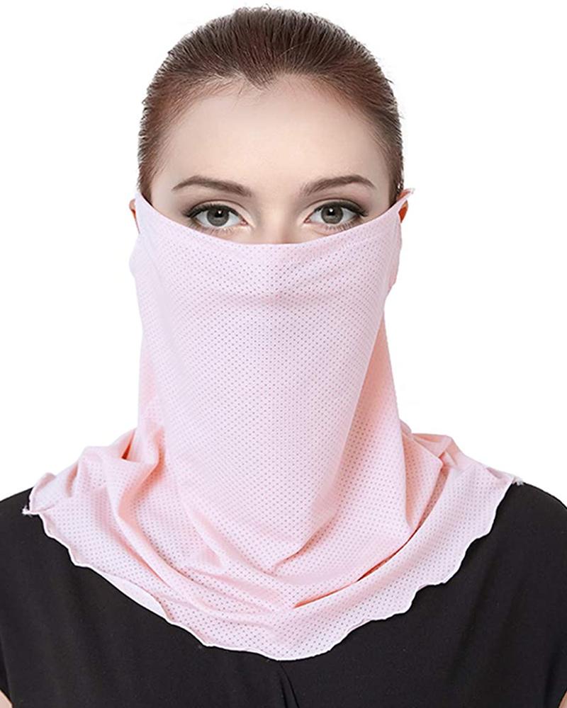 

Ice Silk Breathable Ear Loop Face Cover Windproof Outdoors, Pink