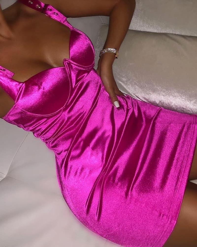 

Wide Strap Bodycon Mini Dress