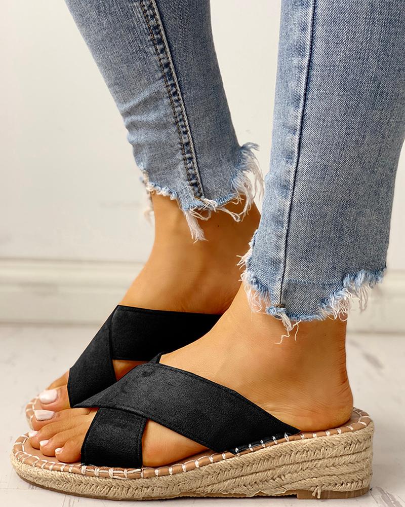 

Crisscross Design Espadrille Sandals