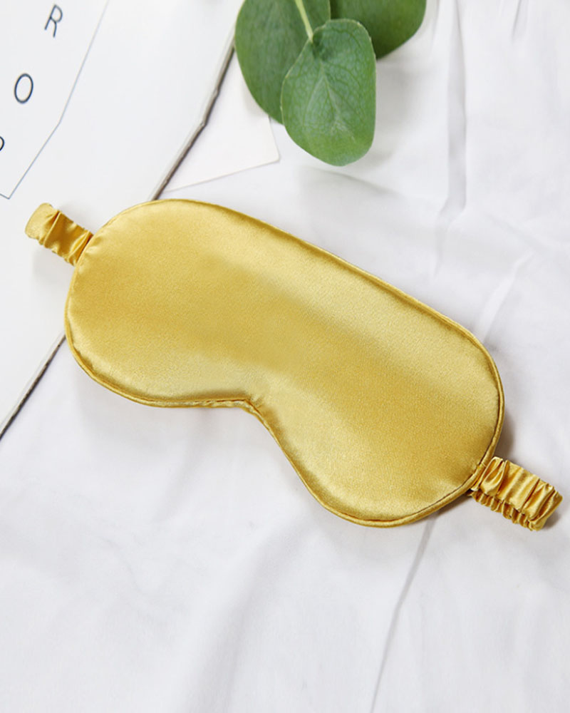 

1PCS Simple Plain Satin Eye Cover, Gold