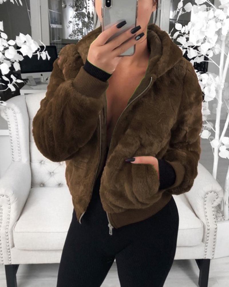 

Plush Rabbit Fur Faux Fur Coat