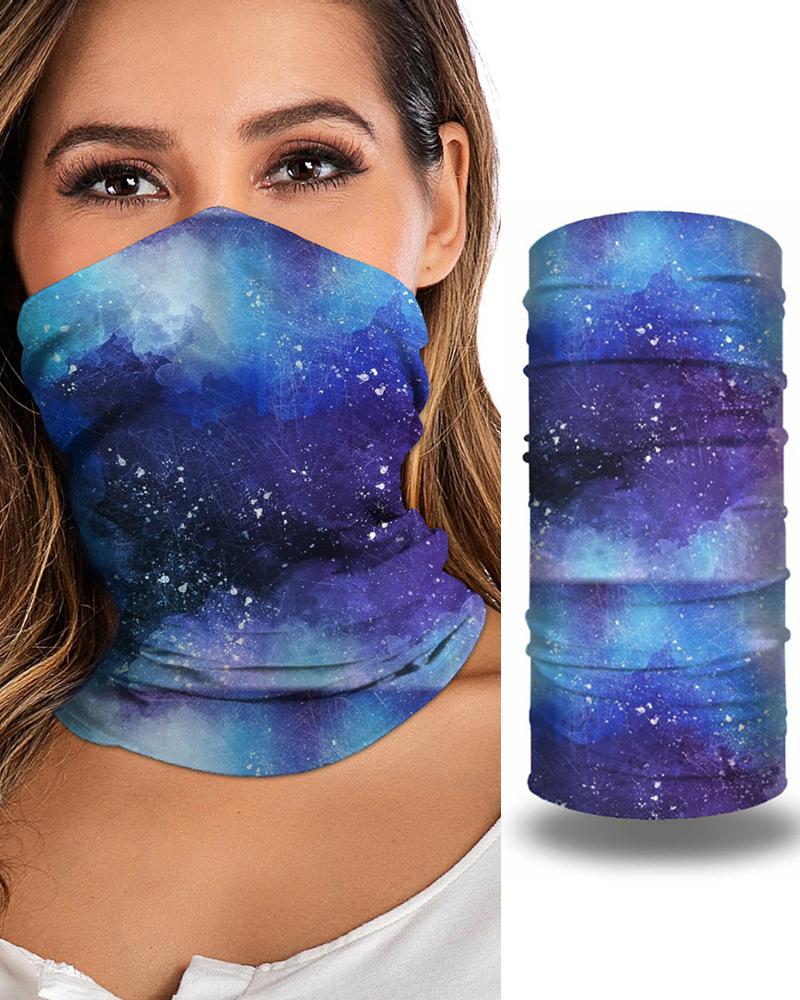 

Tie Dye Print Breathable Face Bandana Magic Scarf Headwrap Balaclava, Blue