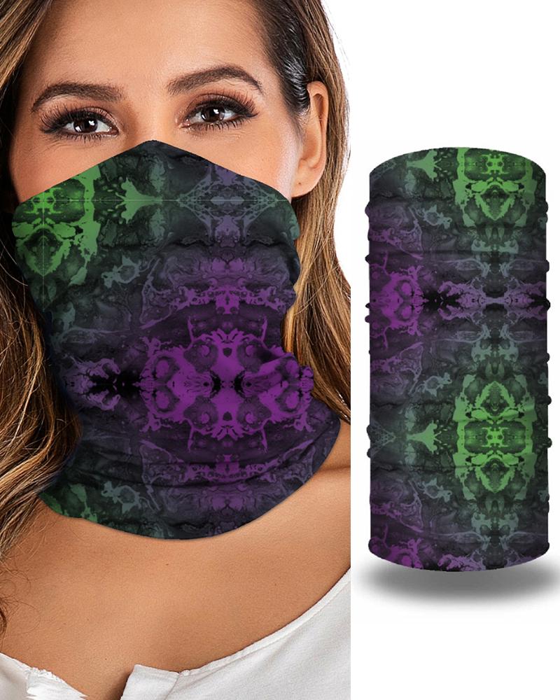

Print Breathable Face Bandana Magic Scarf Headwrap Balaclava, Purple