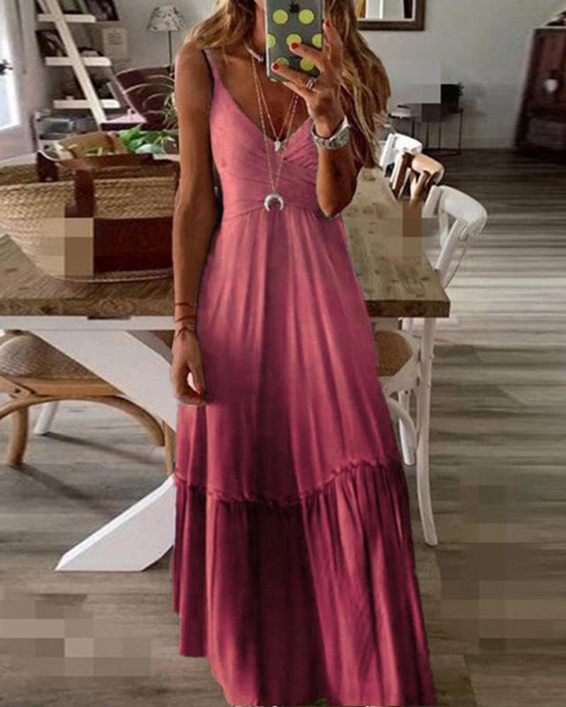 

Dip Dye Maxi Cami Dress, Wine red