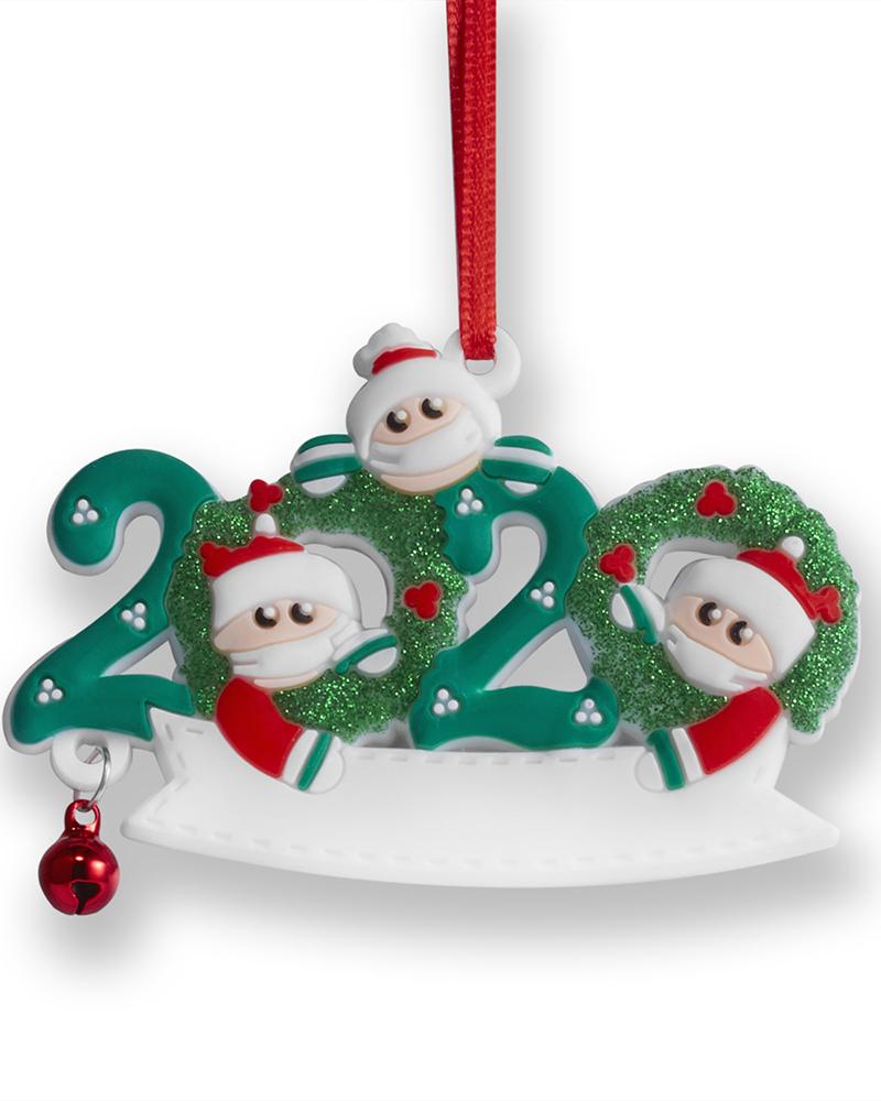 

Christmas Family Member With Face Mask Ornament, Style2
