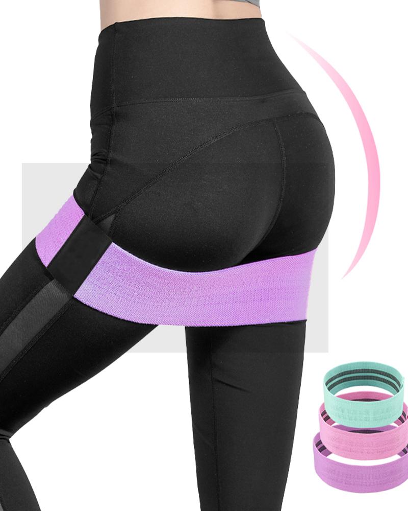 

Rubber Elastic Non-slip Circle Workout Butt Legs Thigh Hip Trainer Booty Bands, Purple