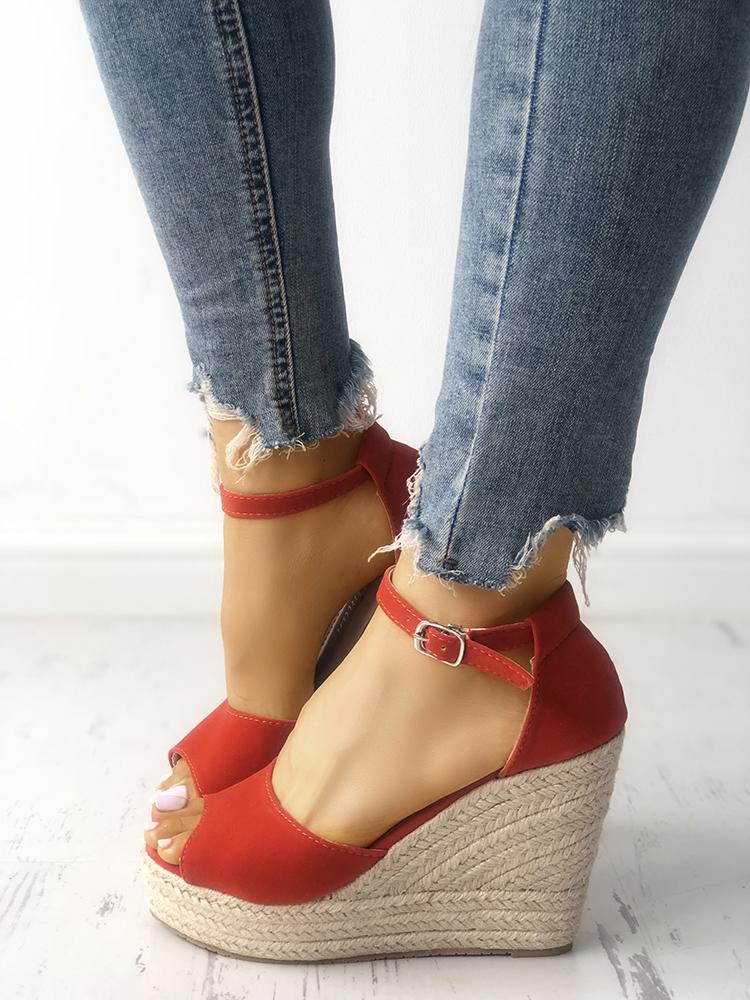 

Ankle Strap Espadrille Wedge Sandals