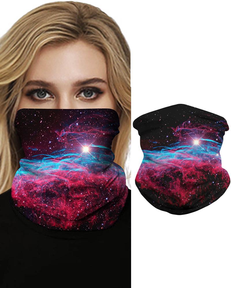 

Sparkle Sky Print Breathable Face Bandana Magic Scarf Headwrap Balaclava, Style13