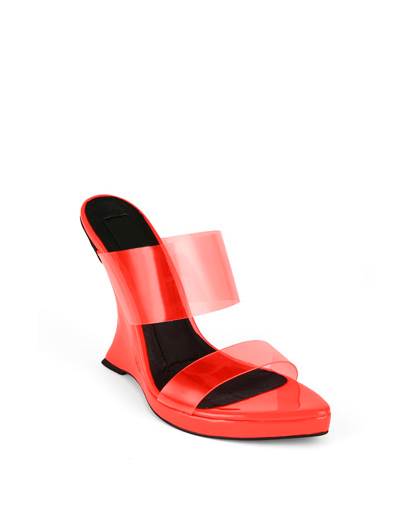 

Transparent Open Toe Wedge Sandals