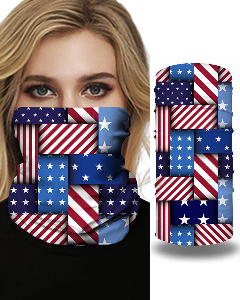 

Nation Flag Print Breathable Face Bandana Magic Scarf Headwrap Balaclava, Blue