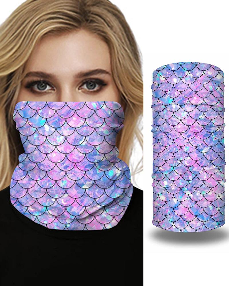 

Print Breathable Face Bandana Magic Scarf Headwrap Balaclava, Purple