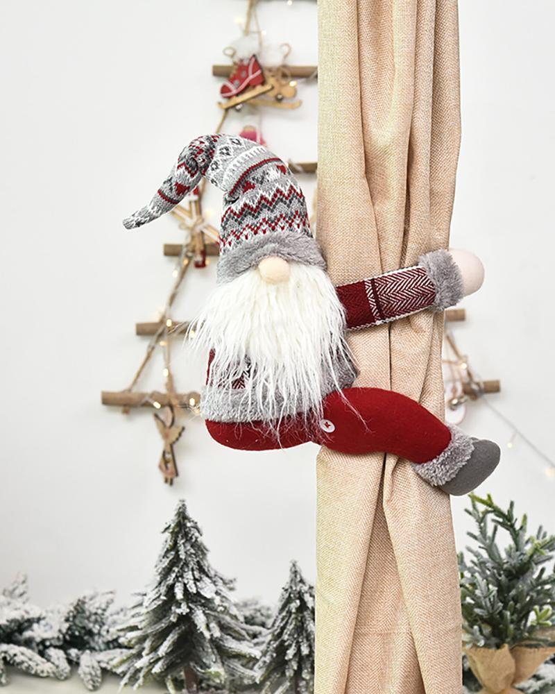 

Christmas Gnomes Svg Pattern Curtain Tieback, Style2