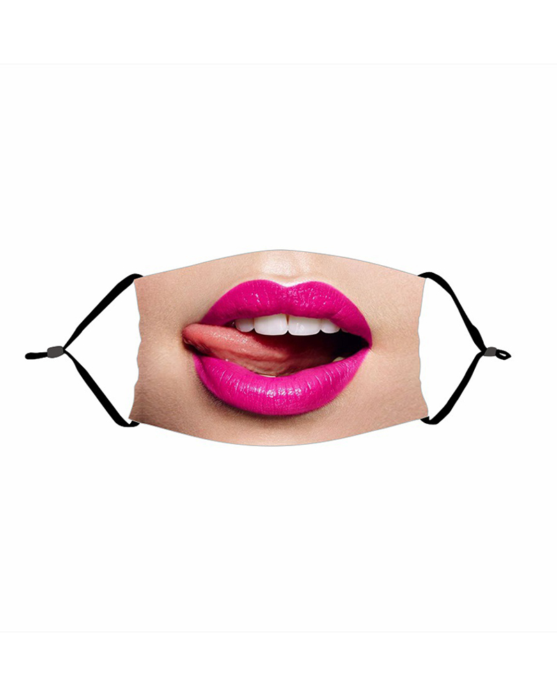

Funny Mouth Print PM 2.5 Face Mask With Filter, Style16