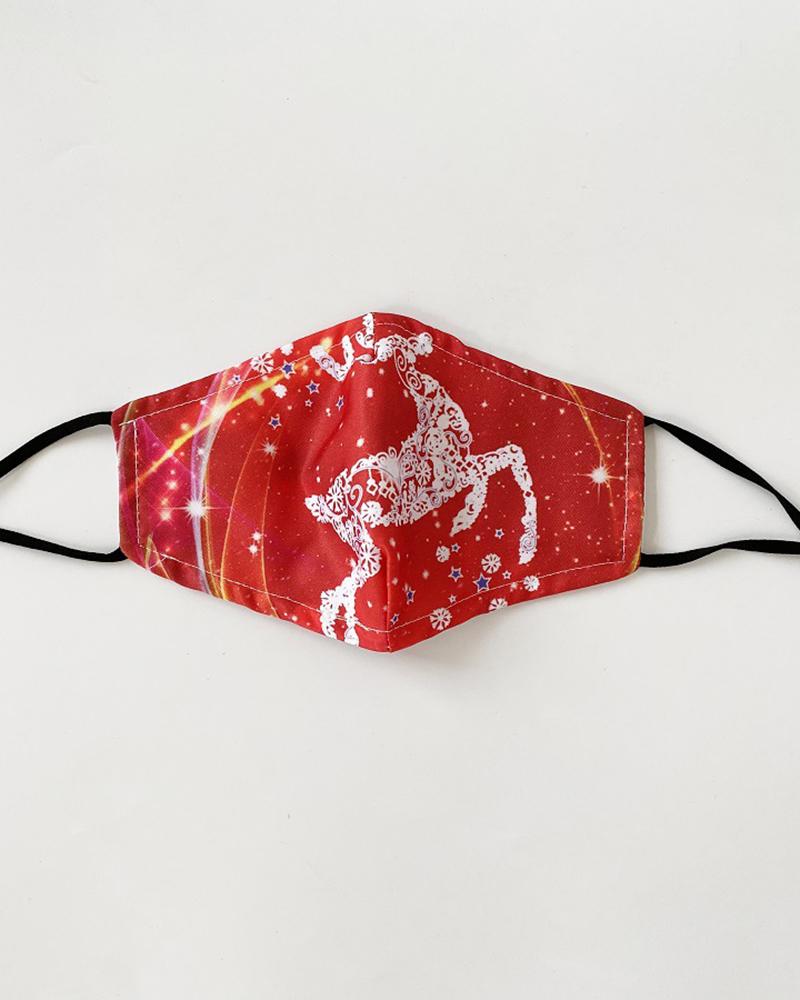 

Christmas Print Valve PM 2.5 Face Mask With Filter For Kids, Style6