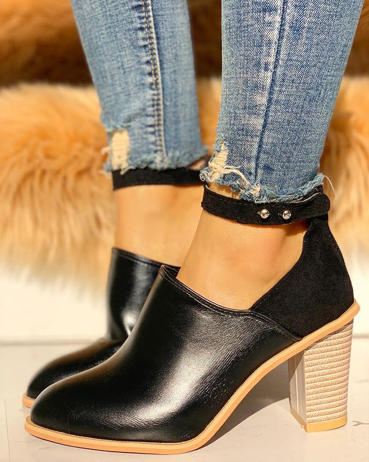 

Ankle Strap Chunky Heels