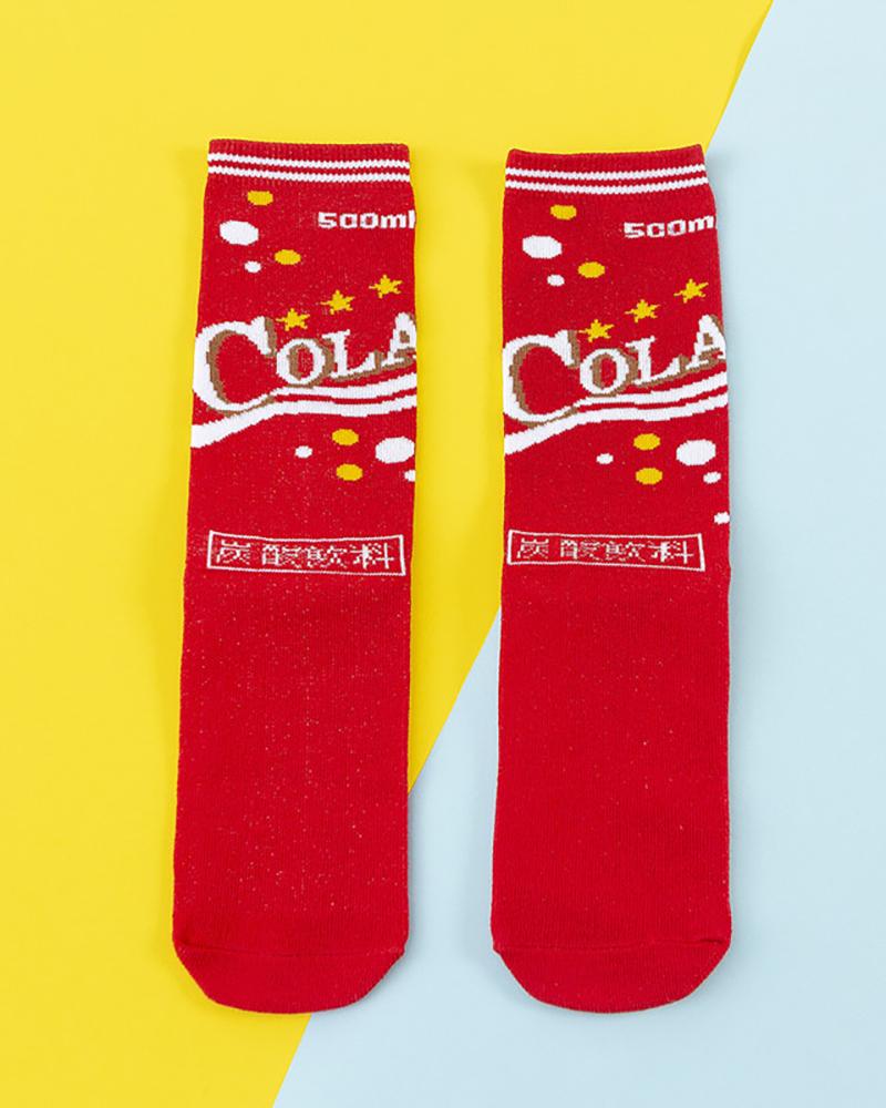 

Fruit / Graphic / Letter Print Socks, Style9