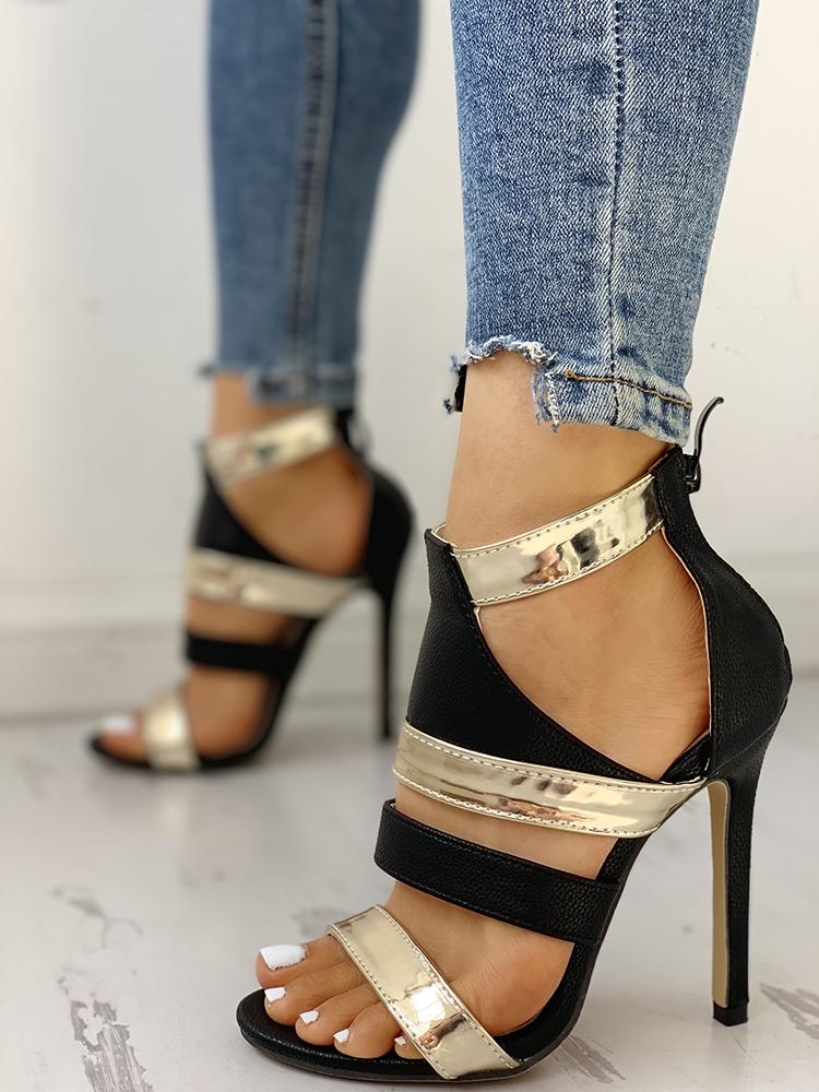 

Fashion Contrast Color Cocktail Party Thin Pump