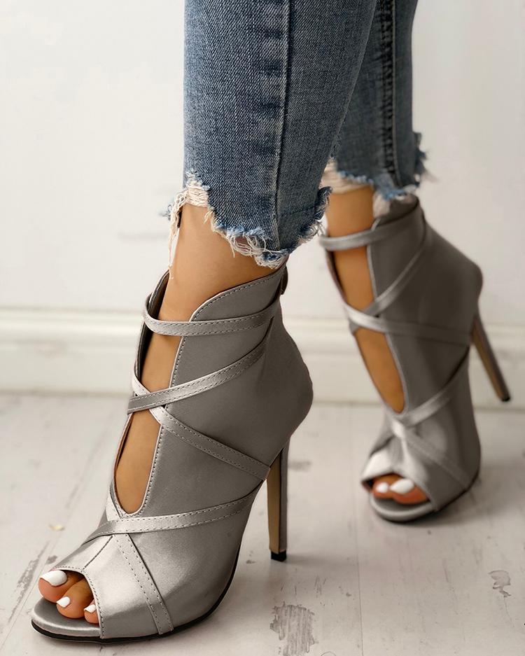 

Fashion Peep Toe Bandage Pumps
