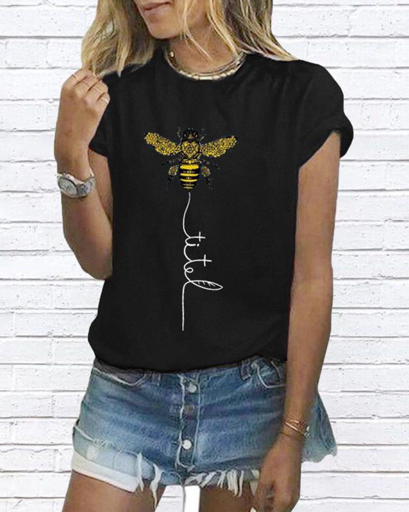 

Let It Bee T-Shirt, Black