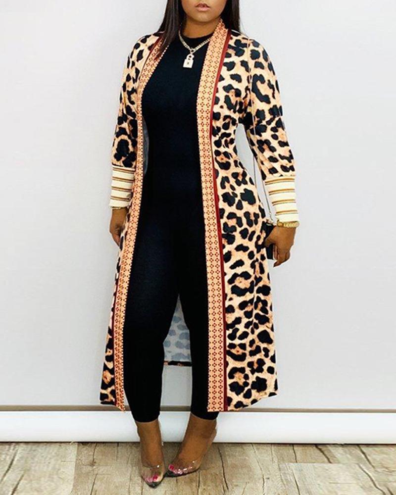 

Leopard Print Maxi Coat