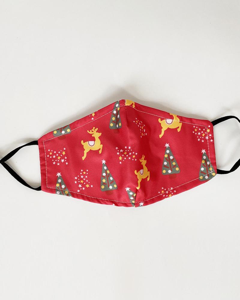 

Christmas Print Valve PM 2.5 Face Mask With Filter For Kids, Style7