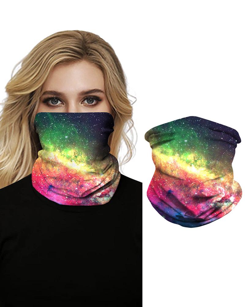 

Sparkle Sky Print Breathable Face Bandana Magic Scarf Headwrap Balaclava, Style8