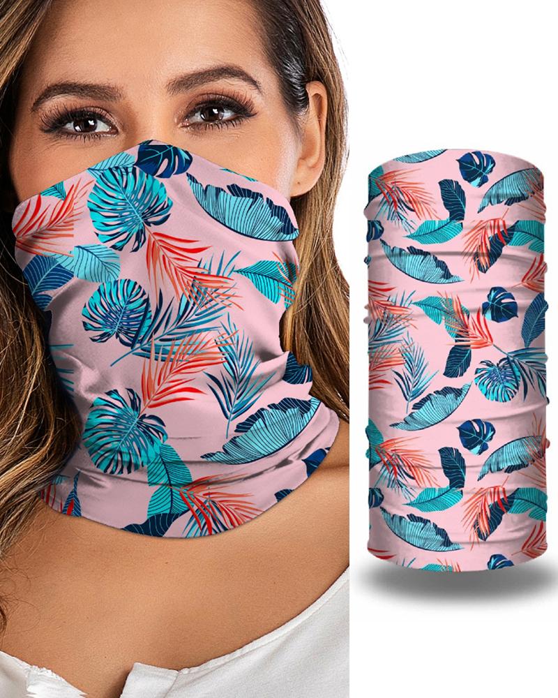 

Print Breathable Face Bandana Magic Scarf Headwrap Balaclava, Pink