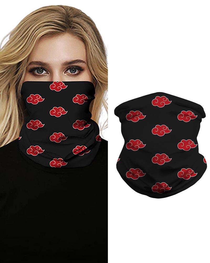 

Print Breathable Face Bandana Magic Scarf Headwrap Balaclava, Black