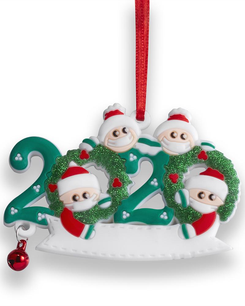 

Christmas Family Member With Face Mask Ornament, Style3