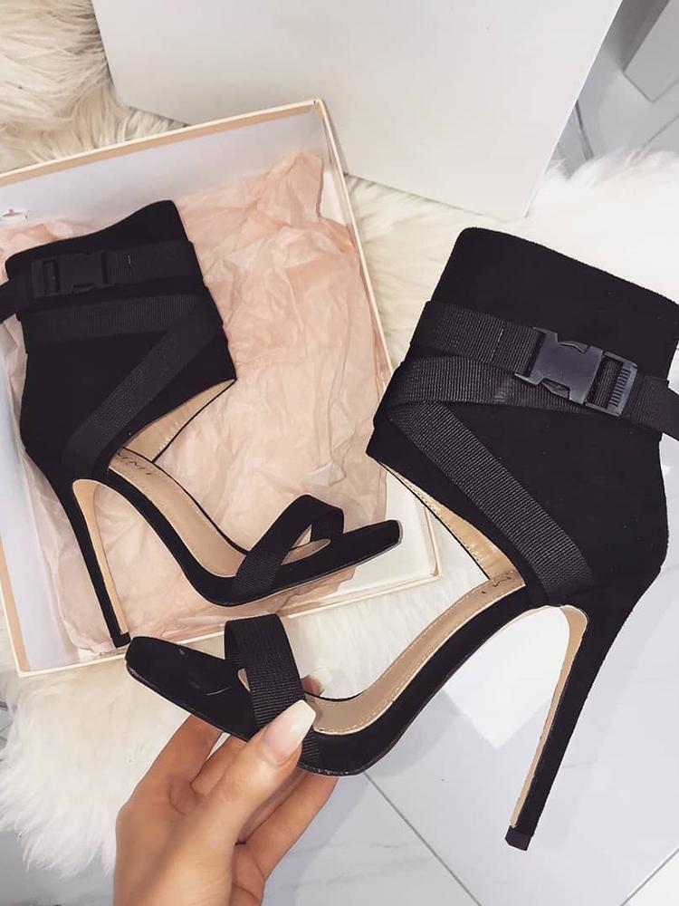 

Splicing Bandage Peep-toe High Heeled Sandals