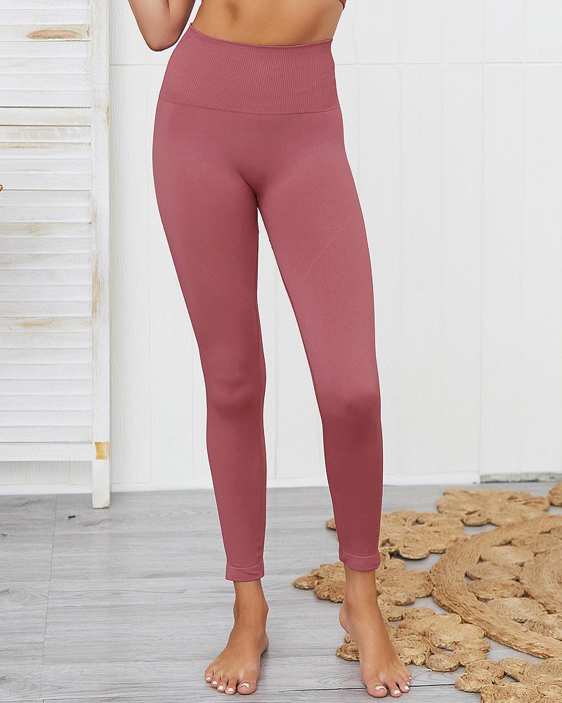 

High Waist Seamless Sports Yoga Legging, Pink