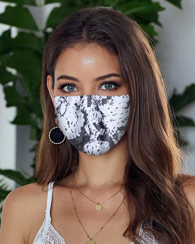 

Print Breathable Mouth Mask Washable And Reusable, Black