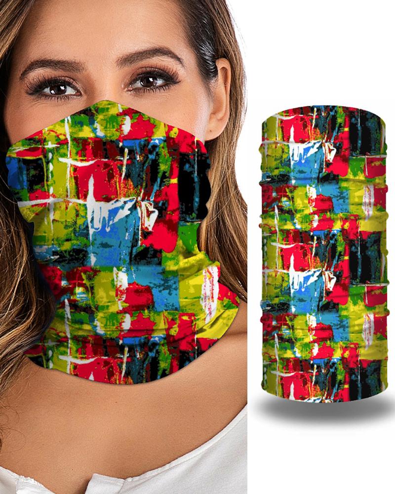 

Print Breathable Face Bandana Magic Scarf Headwrap Balaclava, Yellow