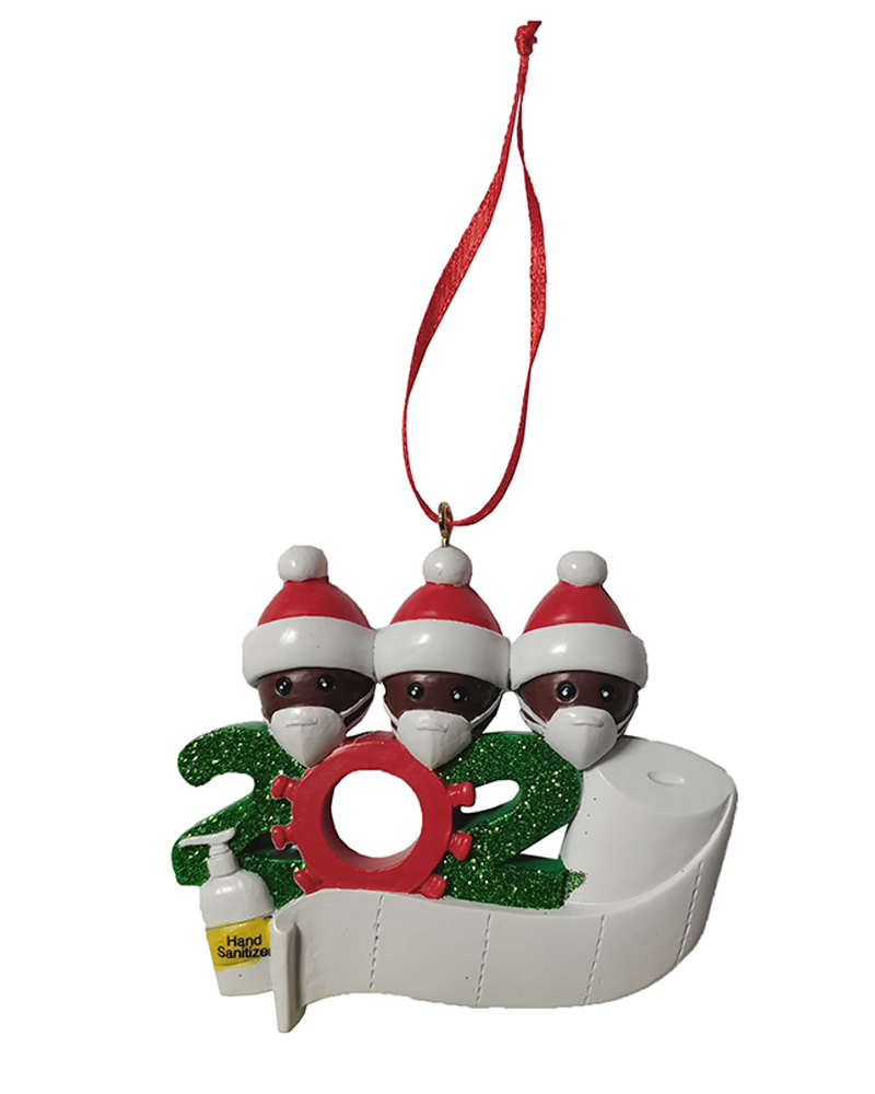 

Christmas 2020 Family Member With Mask & Toilet Paper Ornament, Style2