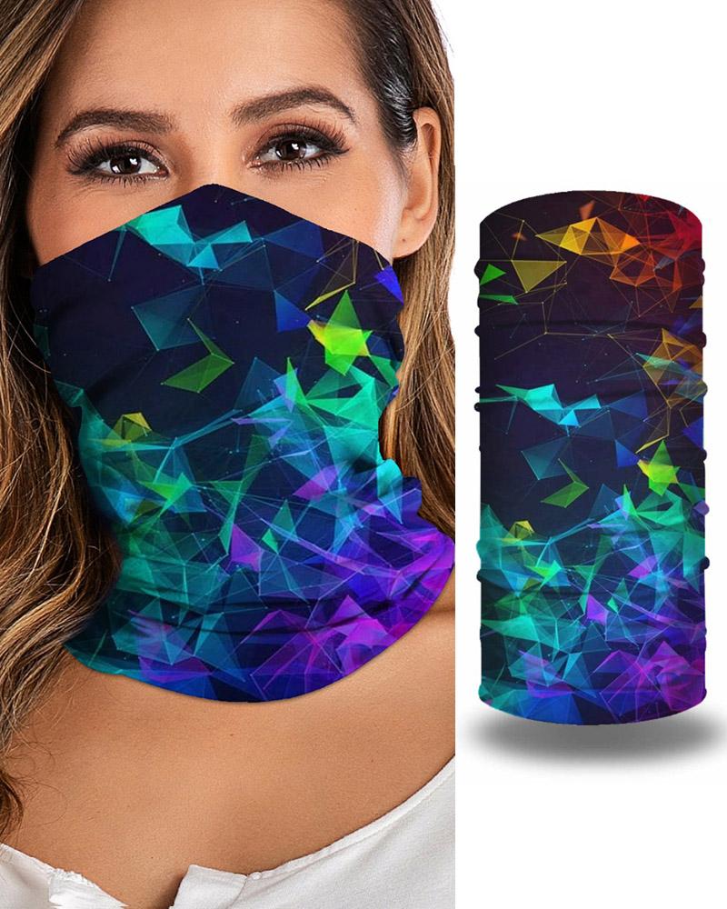 

Tie Dye Print Breathable Face Bandana Magic Scarf Headwrap Balaclava, Multicolor