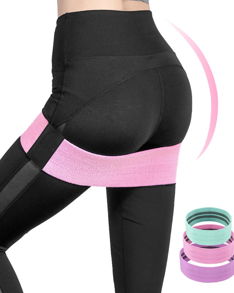 

Rubber Elastic Non-slip Circle Workout Butt Legs Thigh Hip Trainer Booty Bands, Pink