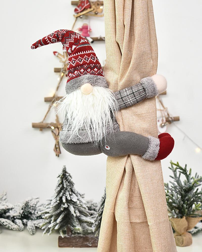 

Christmas Gnomes Svg Pattern Curtain Tieback, Style1