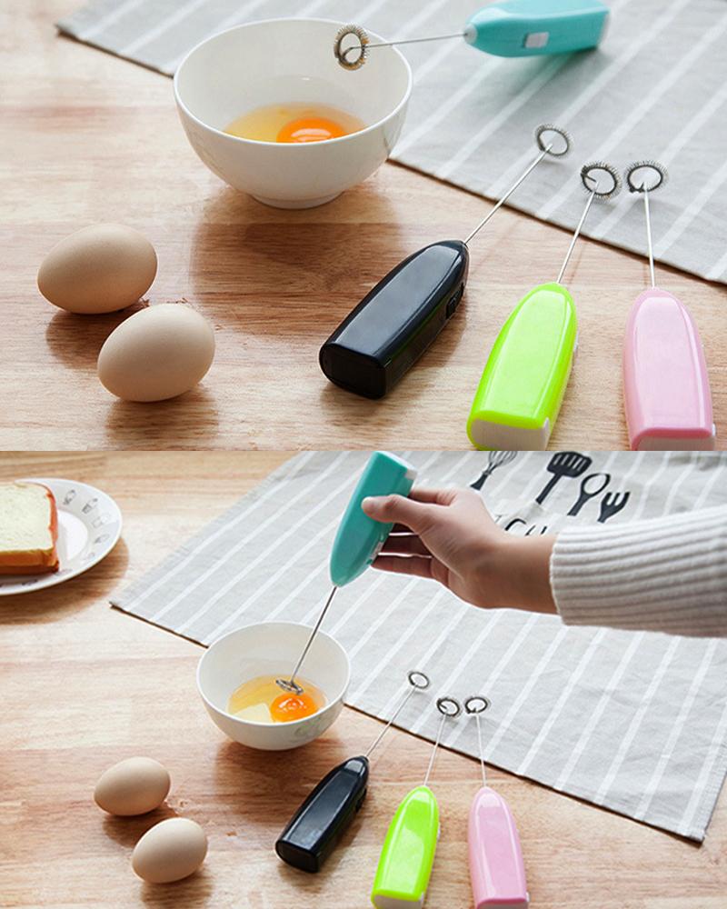 

Milk Drink Coffee Whisk Mixer Electric Egg Beater Frother Foamer Mini Handle Stirrer, Green