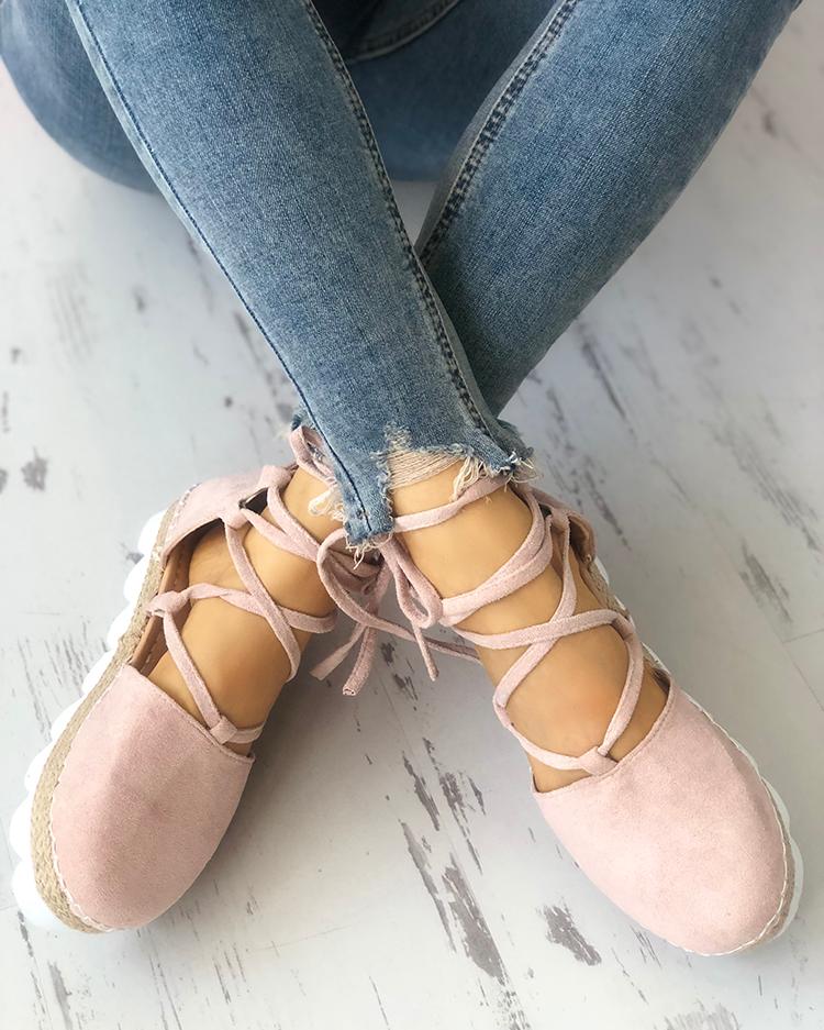

Casual Strappy Espadrille Flats Shoes