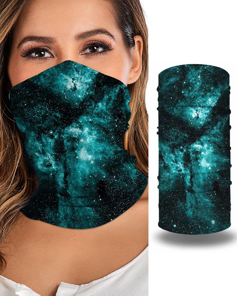 

Print Breathable Face Bandana Magic Scarf Headwrap Balaclava, Green