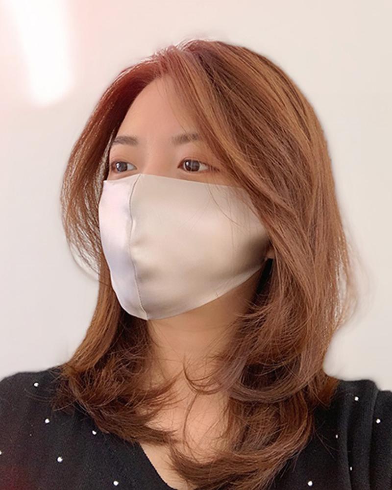 

Double Layer Satin Face Cover, Pink