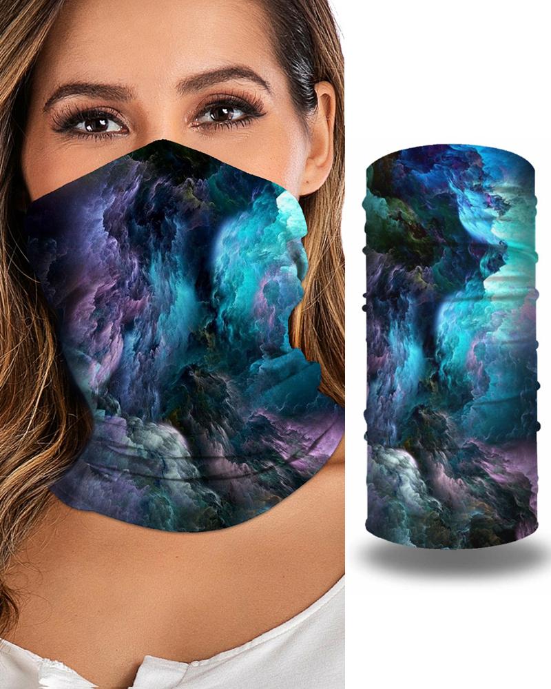 

Print Breathable Face Bandana Magic Scarf Headwrap Balaclava, Blue