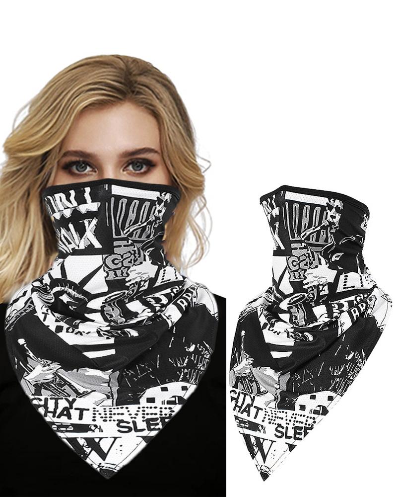

Letter Skull Print Seamless Face Cover Windproof Motorcycling Dust Outdoors, Style6