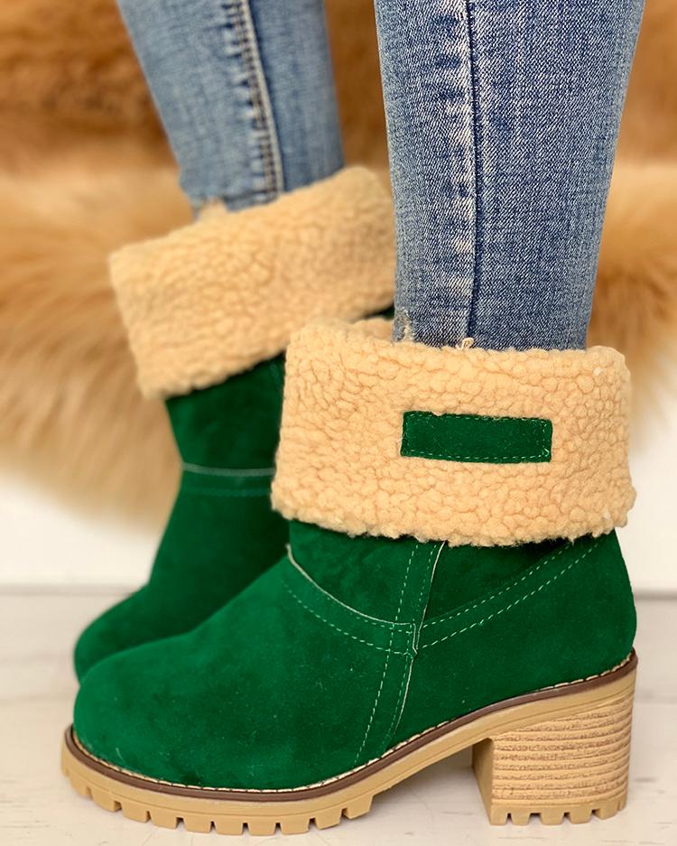 

Multi-way Non-Slip Chunky Heeled Boots, Green