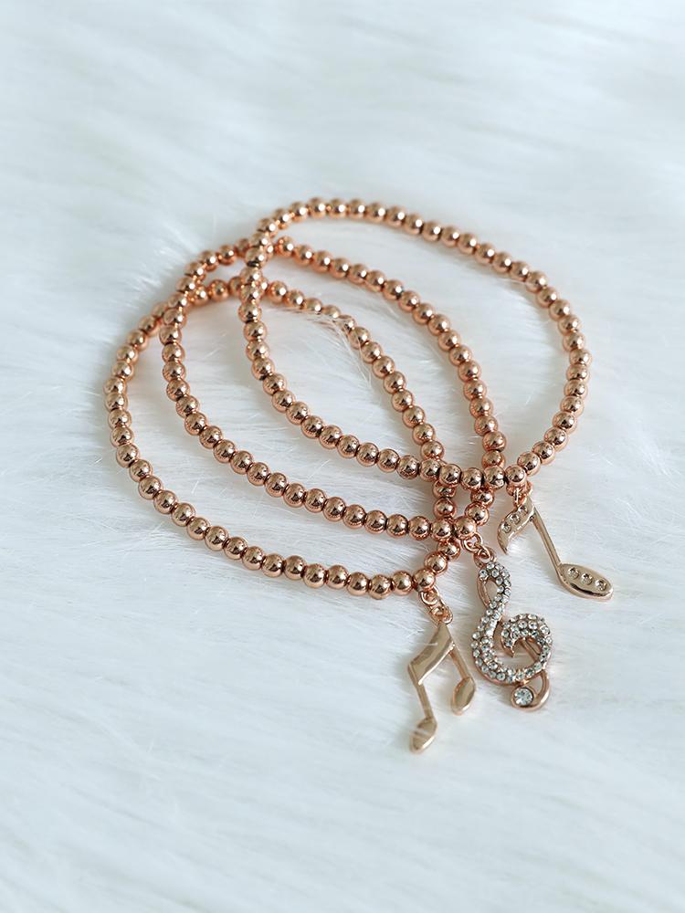 

Plated Music Notation Design Bracelet Sets