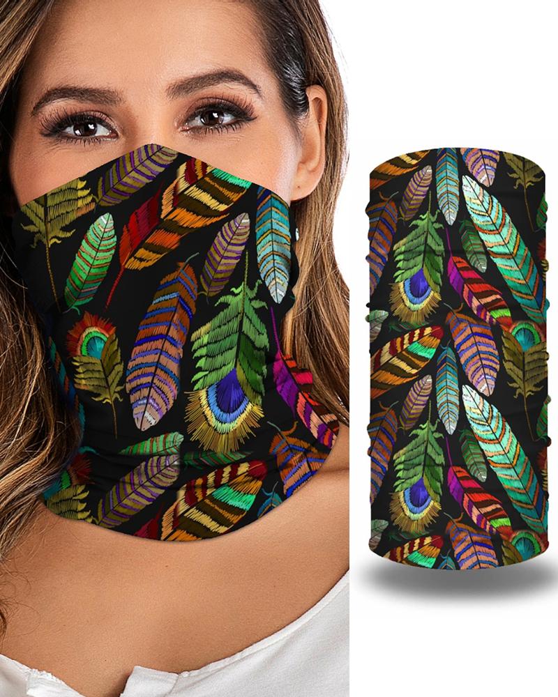 

Print Breathable Face Bandana Magic Scarf Headwrap Balaclava, Black