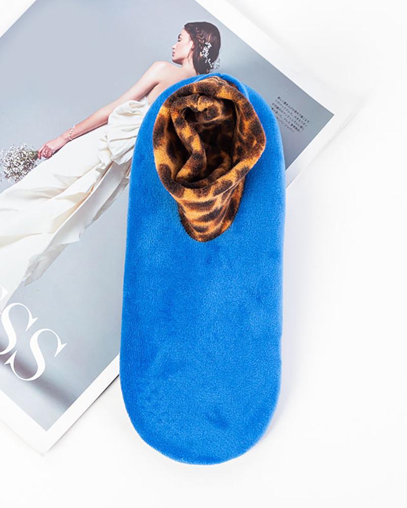 

Cheetah Indoor Non-slip Thermal Socks, Blue