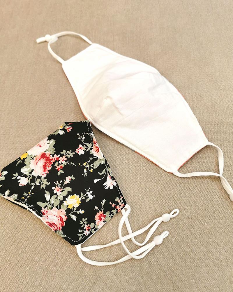 

Cotton Floral Print PM2.5 Breathable Face Mask, Style1