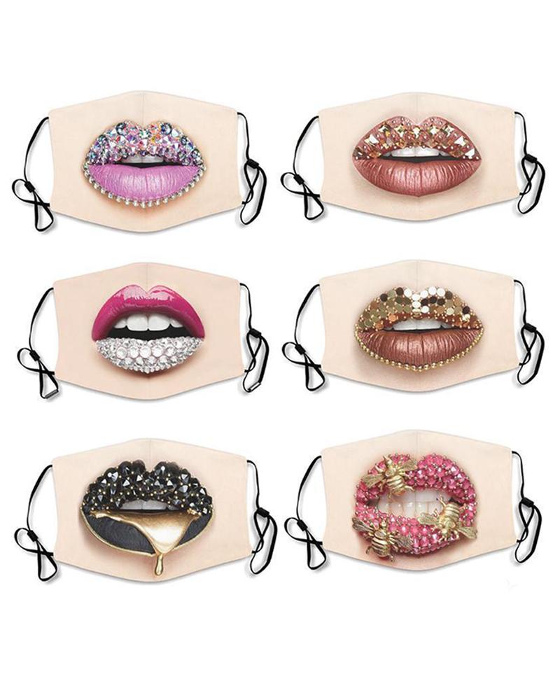 

Lips Expression Breathable Face Mask, Style1